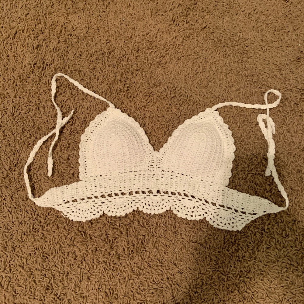 Creamy colored cute summer crochet top! NWOT.